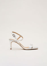 Silver Metallic Heel - Silver