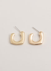 Gold Square Hoop Earrings - Gold