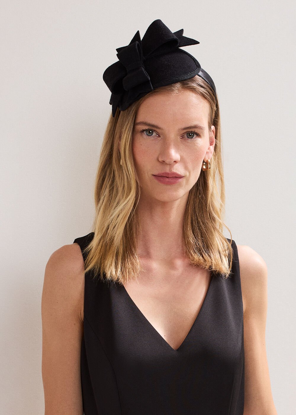 Black Felt Headband - Black