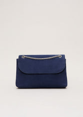 Navy Suede Clutch - Navy