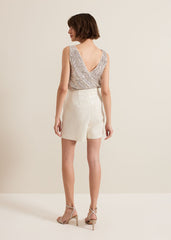 Ripley Sequin Short - White