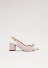 Knot Block Heel - Antique Rose