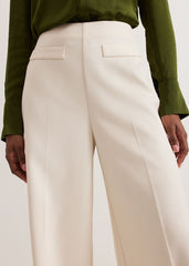 Elodie Wool Trouser - White