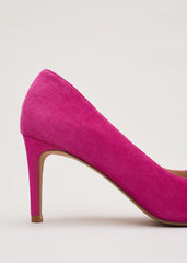 Pink Suede Bow Shoe - Pink