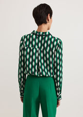 Rita Geo Print Shirt - Green