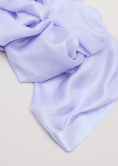 Satin Trim Scarf - Pale Blue