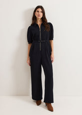 Candice Zip Jumpsuit - Navy