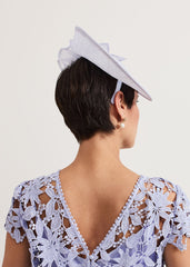 Blue Oval Fascinator - Pale Blue