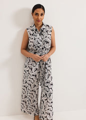 Petite Janine Jumpsuit - Navy/Ivory