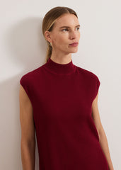 Lori Ribbed Tunic - Burgundy