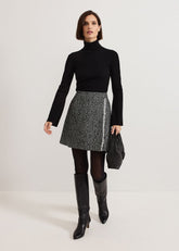 Ayame Textured Skirt - Black