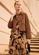 Indira Suede Jacket - Tan