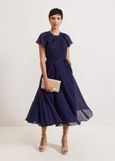 Gwen Textured Dress - Navy