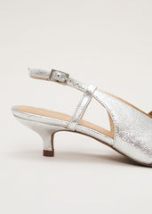 Silver Kitten Heel - Silver