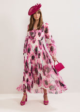 Natalia Floral Maxi Dress - Pink