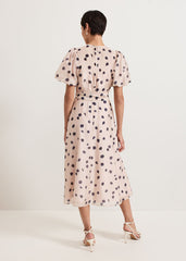 Nicola Spot Dress - Pale Pink