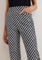 Carmella Trouser - Navy/Ivory