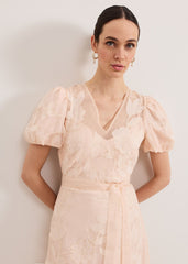 Chrissie Wrap Dress - Pale Pink