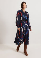 Katy Shirt Dress - Navy