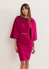 Veronica Cape Dress - Pink