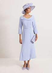 Sienna Tux Dress - Pale Blue