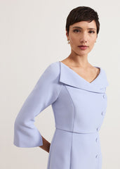 Sienna Tux Dress - Pale Blue