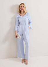 Sienna Tux Jumpsuit - Blue