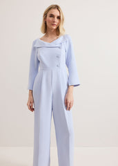Sienna Tux Jumpsuit - Blue