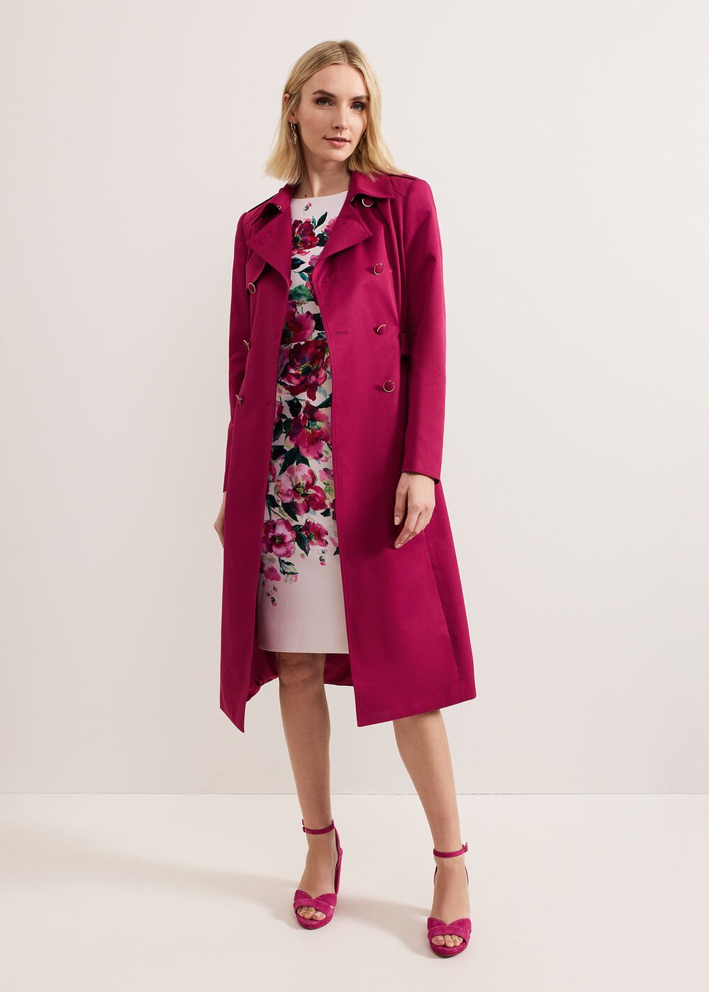 Cheryl Trench Coat - Pink
