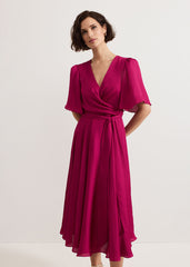 Abbie Textured Dress - Pink