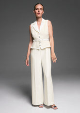 Ruby Sequin Tailored Jumpsuit - Ivory