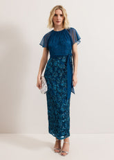 Talia Sequin Dress - Teal