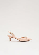 Bow Kitten Heel - Pale Pink