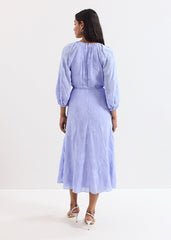 Liona Floral Dress - Blue