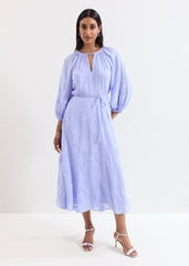 Liona Floral Dress - Blue