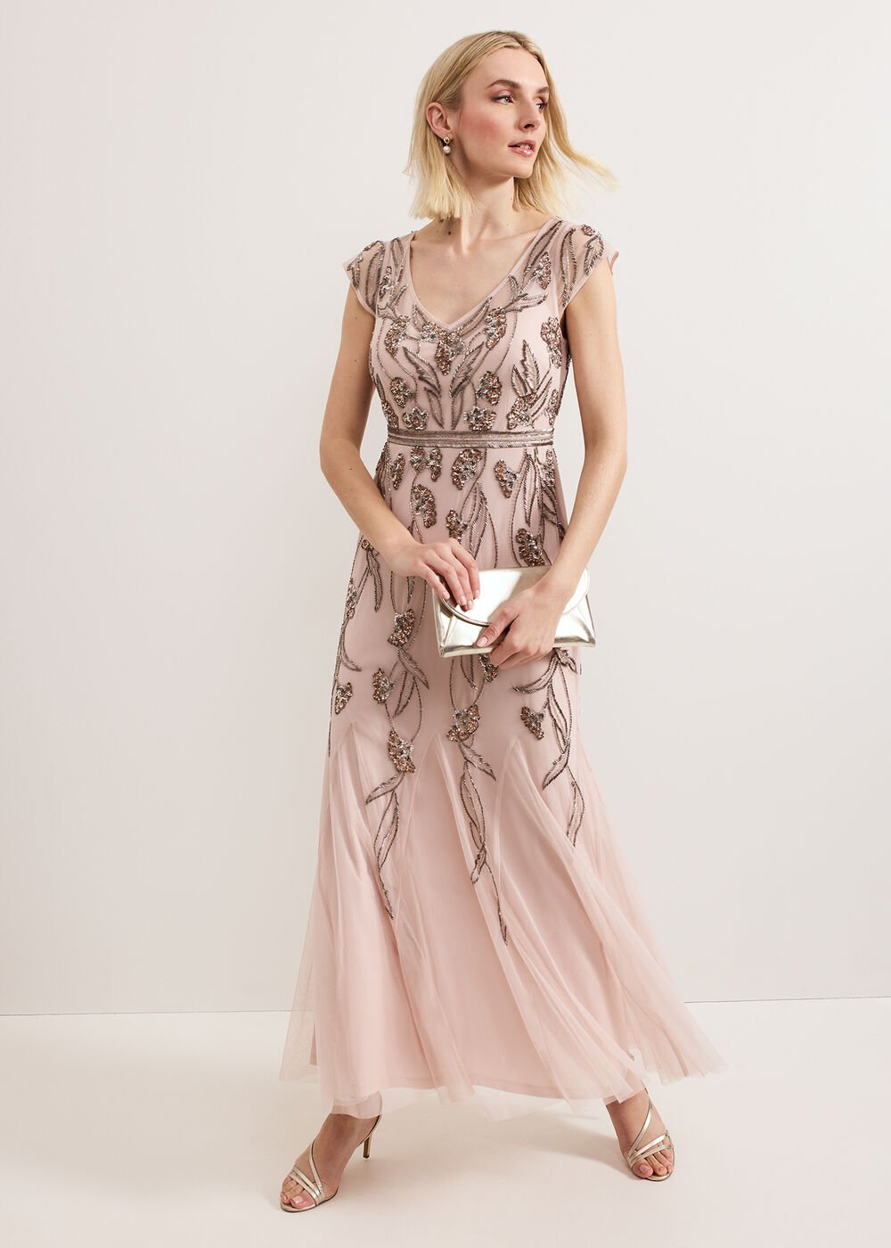 Petite Evonne Dress - Pale Pink
