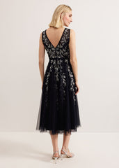 Marissa Beaded Dress - Navy