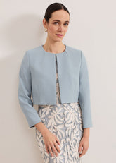 Phoebe Crop Jacket - Eau De Nil