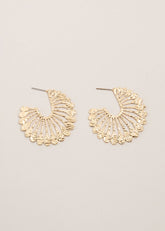 Sunray Hoop Earrings - Gold