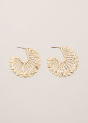 Sunray Hoop Earrings - Gold
