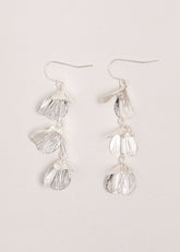 Petal Drop Earrings - Silver
