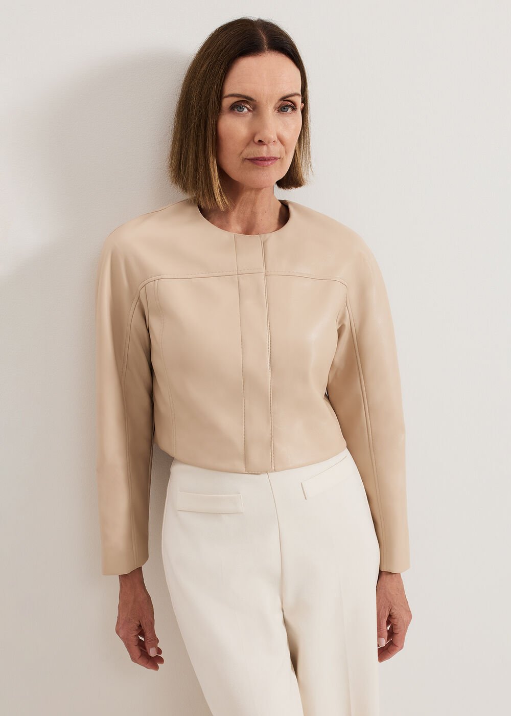 Sylvia PU Jacket - Neutral