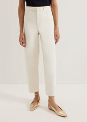 Sophia Barrel Jeans - Cream