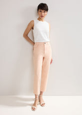 Lindsey Cropped Jean - Pale Pink