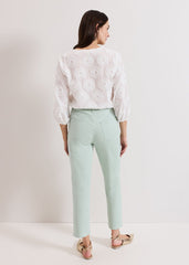 Lindsey Cropped Jean - Pale Green