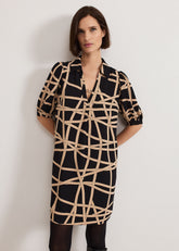 Darlia Ribbon Tunic Dress - Camel