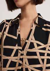 Darlia Ribbon Tunic Dress - Camel