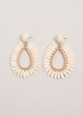 Raffia Earrings - Ivory