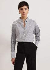Mixed Stripe Shirt - Black/Ivory