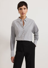Mixed Stripe Shirt - Black/Ivory